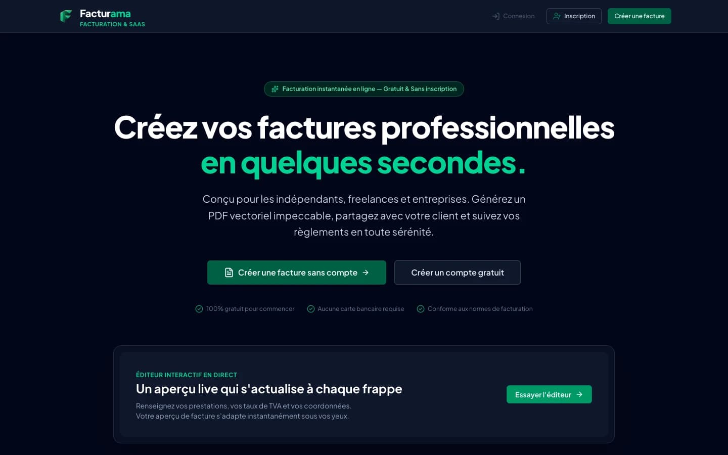 Capture d'écran Facturama